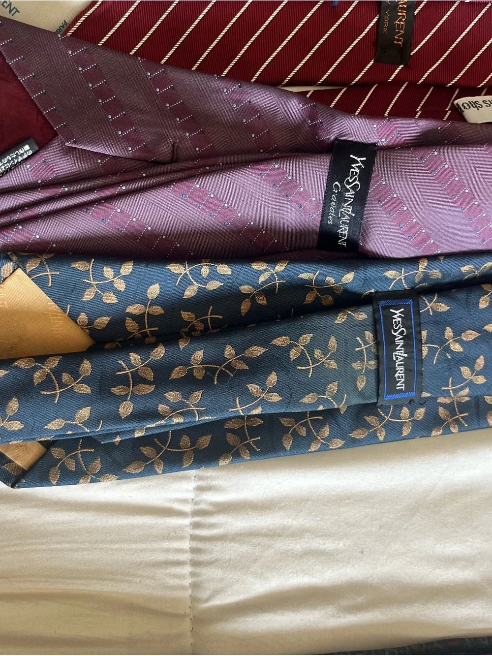 Yves Saint Laurent - collection of 5 Silk Ties